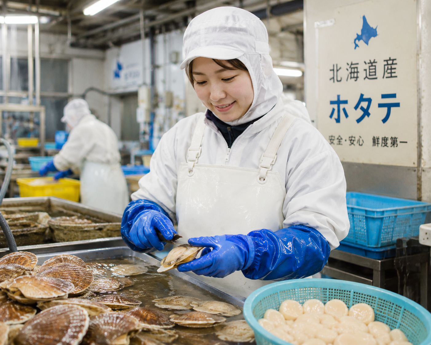 派遣社員 製造工場スタッフ 食品工場スタッフ 検品 食品加工 仕分け 洗浄 材料投入 北海道求人イメージ